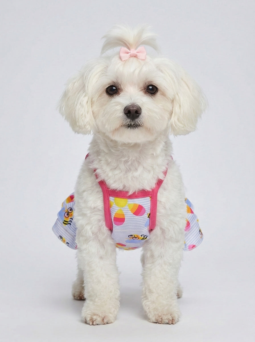 Female Dog Clothes Cartoon Print | Dress