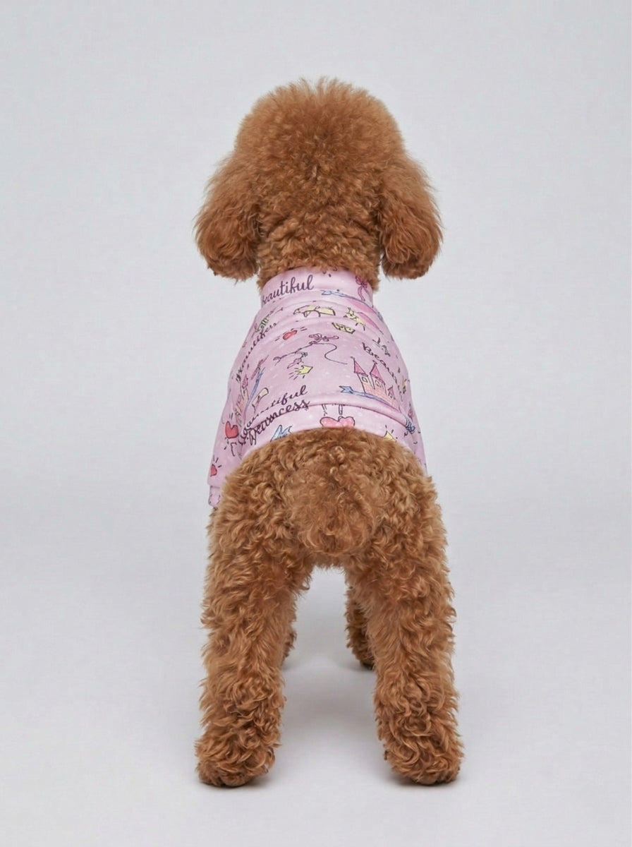 Female Dog Clothes Princess Print | Casual Shirt