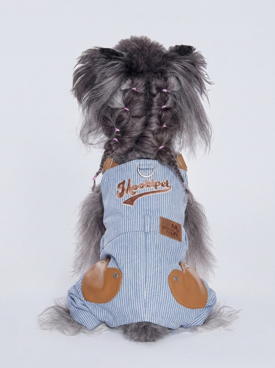 Male Dog Clothes Striped | Overall Jumpsuit