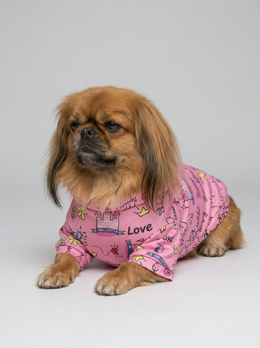 Female Dog Clothes Princess Print | Casual Shirt