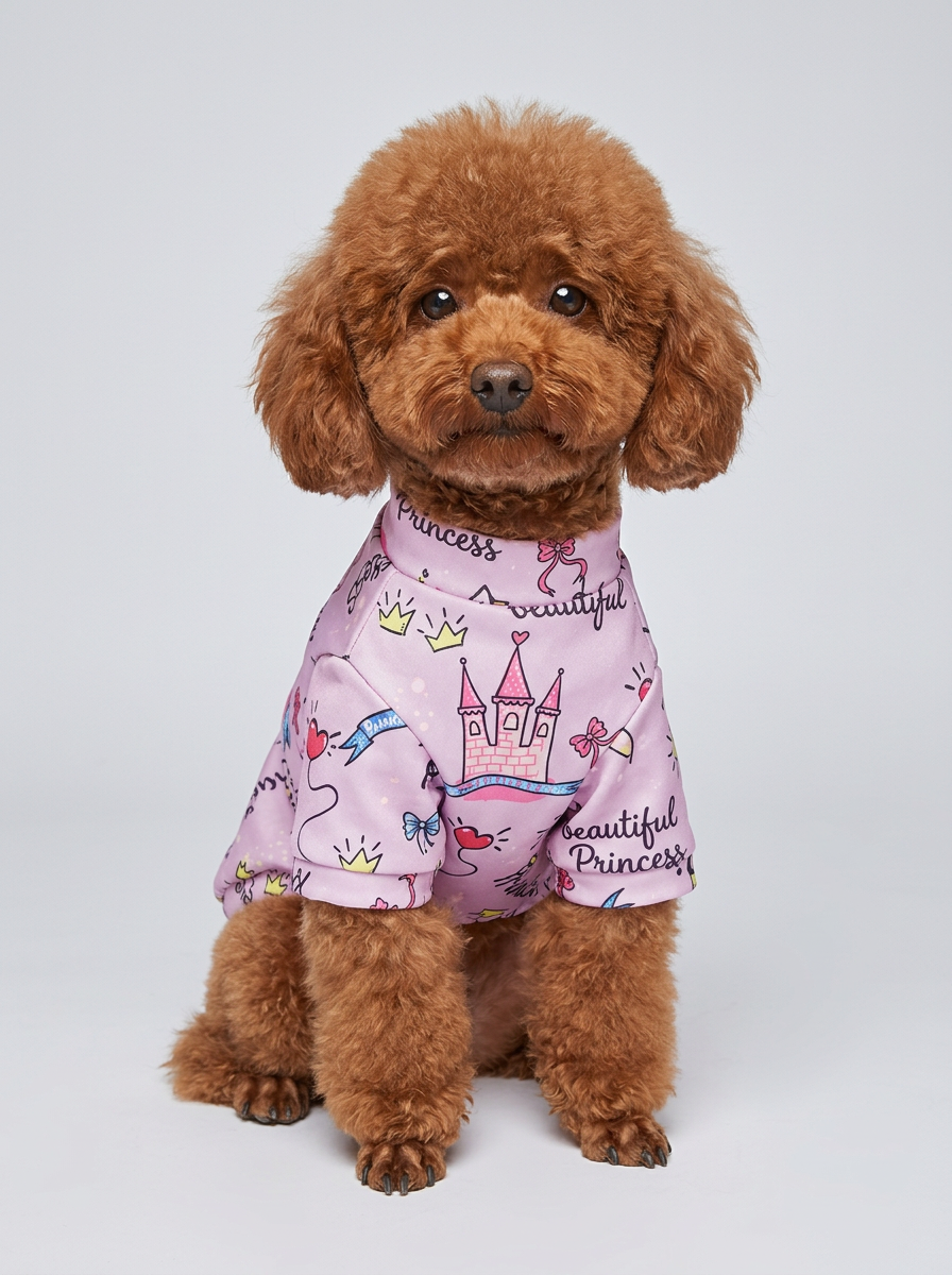 Female Dog Clothes Princess Print | Casual Shirt