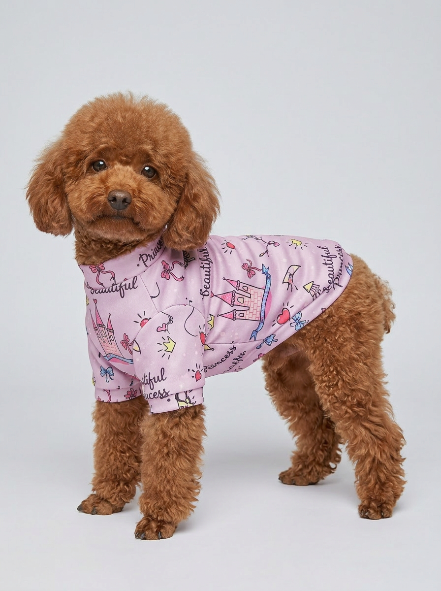 Female Dog Clothes Princess Print | Casual Shirt