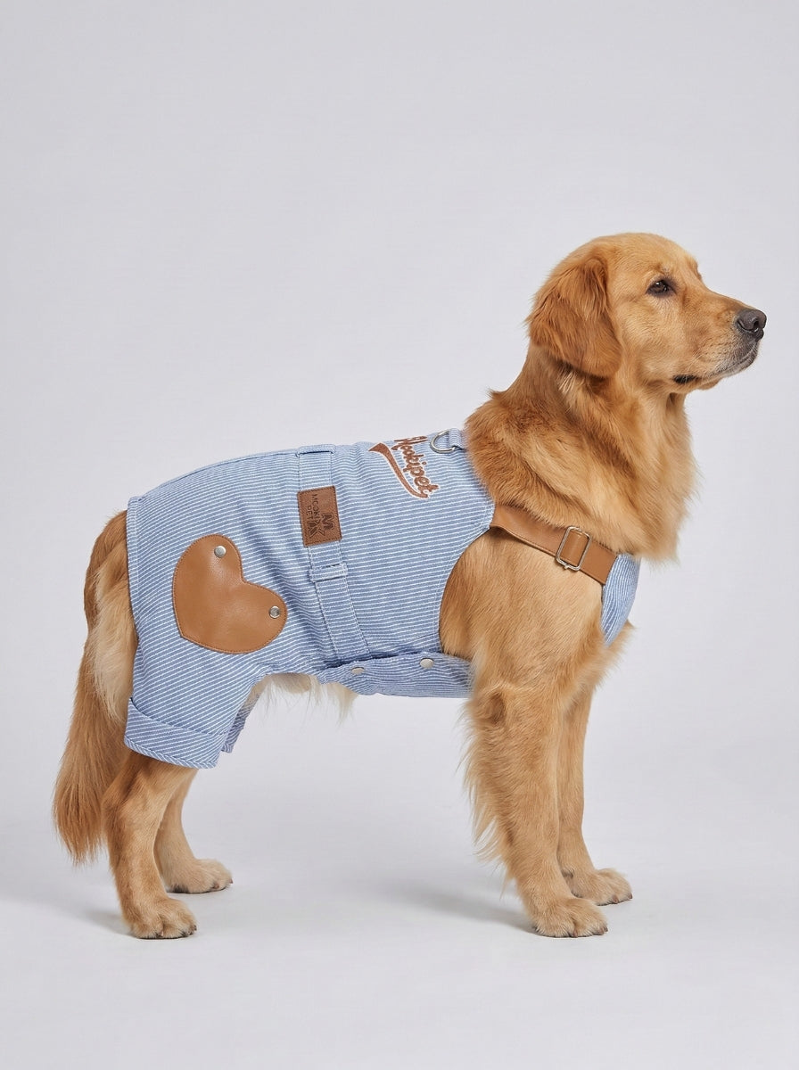 Male Dog Clothes Striped | Overall Jumpsuit