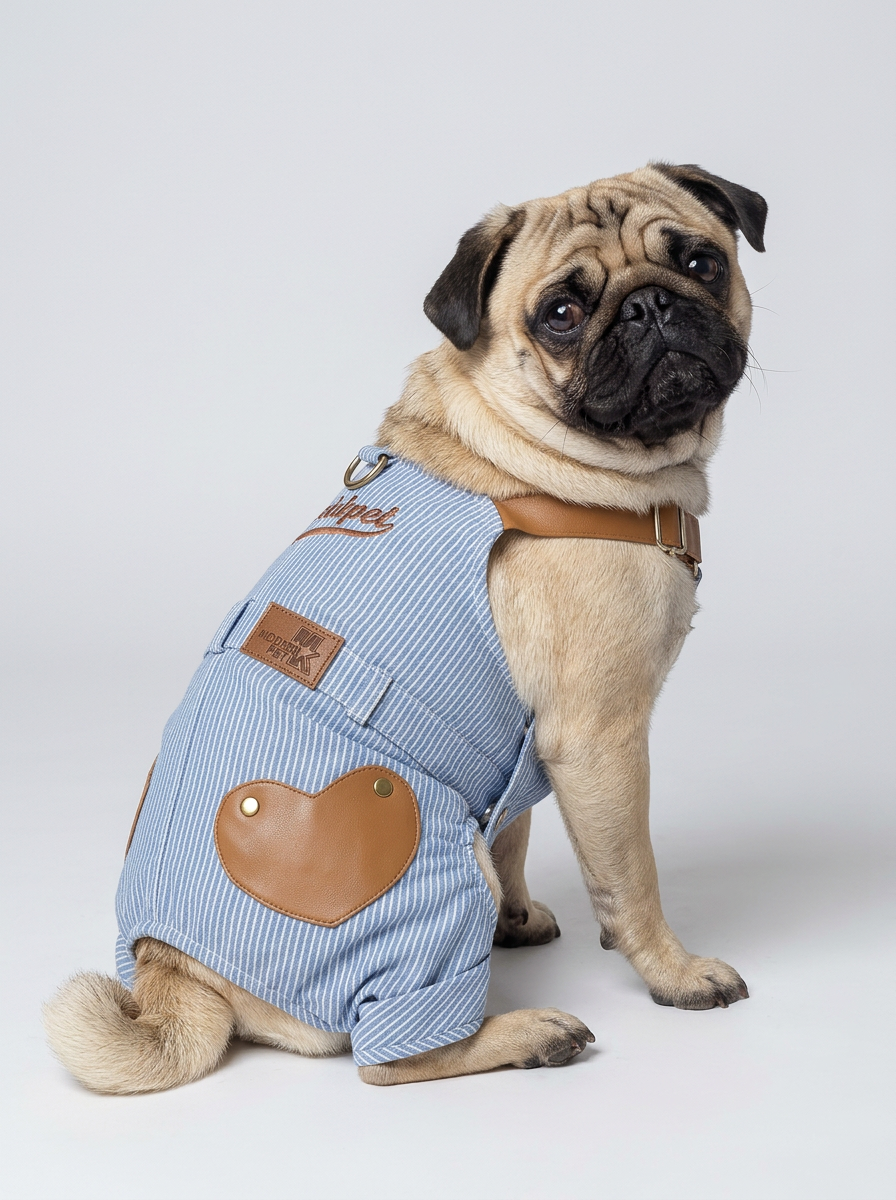 Male Dog Clothes Striped | Overall Jumpsuit