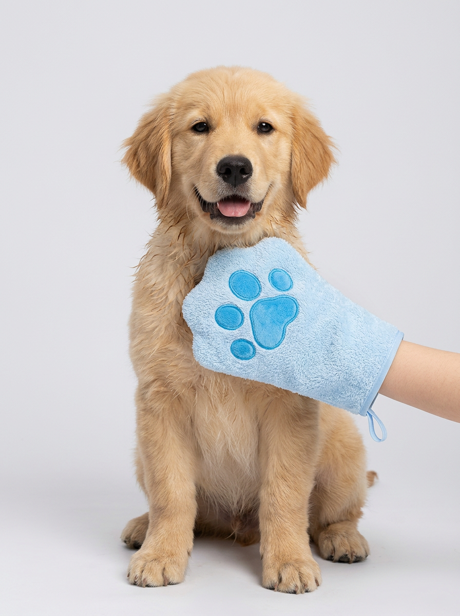 Quick-Drying Absorbent Pet Towel Gloves | Bath Grooming Tool