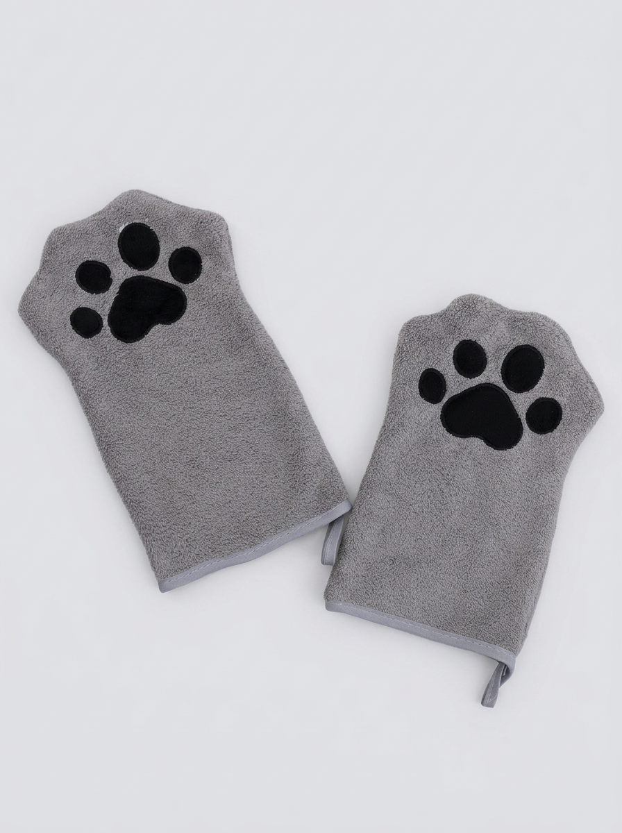 Quick-Drying Absorbent Pet Towel Gloves | Bath Grooming Tool